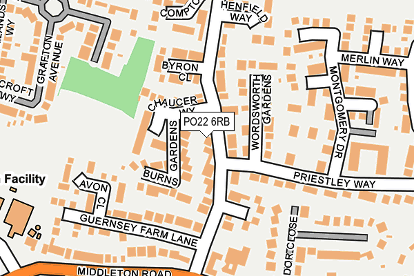 PO22 6RB map - OS OpenMap – Local (Ordnance Survey) PO22 6RB map - OS OpenMap – Local (Ordnance Survey)