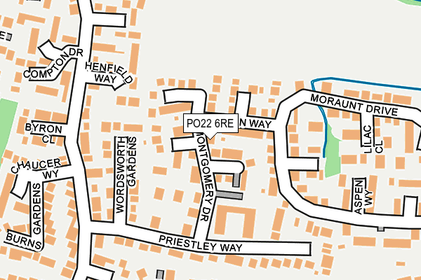 PO22 6RE map - OS OpenMap – Local (Ordnance Survey) PO22 6RE map - OS OpenMap – Local (Ordnance Survey)