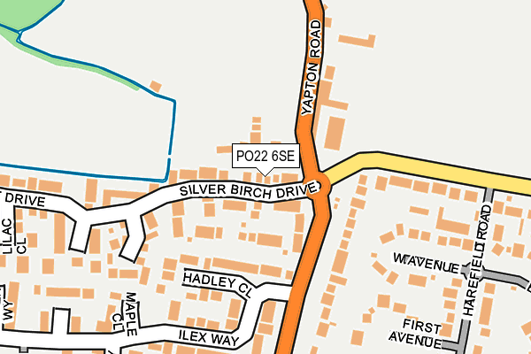 PO22 6SE map - OS OpenMap – Local (Ordnance Survey) PO22 6SE map - OS OpenMap – Local (Ordnance Survey)