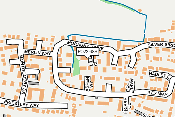 PO22 6SH map - OS OpenMap – Local (Ordnance Survey) PO22 6SH map - OS OpenMap – Local (Ordnance Survey)
