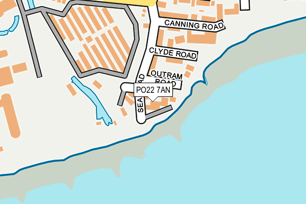 PO22 7AN map - OS OpenMap – Local (Ordnance Survey) PO22 7AN map - OS OpenMap – Local (Ordnance Survey)