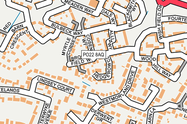 PO22 8AQ map - OS OpenMap – Local (Ordnance Survey) PO22 8AQ map - OS OpenMap – Local (Ordnance Survey)