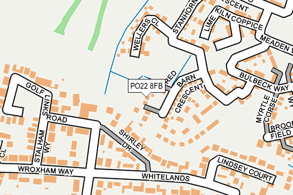PO22 8FB map - OS OpenMap – Local (Ordnance Survey) PO22 8FB map - OS OpenMap – Local (Ordnance Survey)