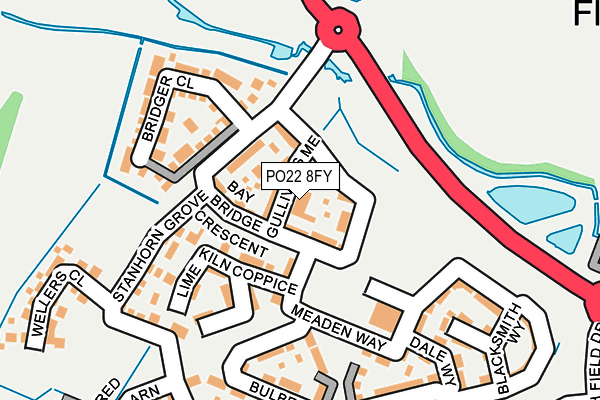 PO22 8FY map - OS OpenMap – Local (Ordnance Survey) PO22 8FY map - OS OpenMap – Local (Ordnance Survey)