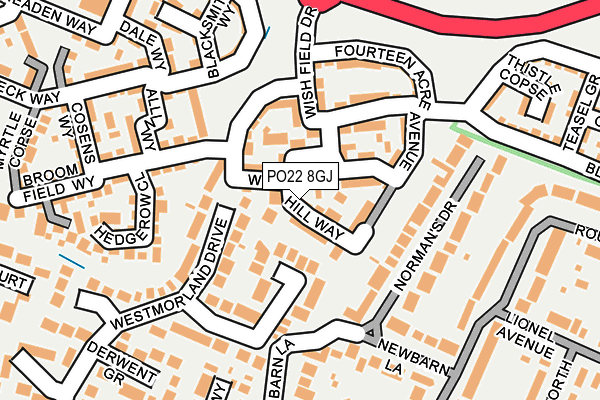 PO22 8GJ map - OS OpenMap – Local (Ordnance Survey) PO22 8GJ map - OS OpenMap – Local (Ordnance Survey)