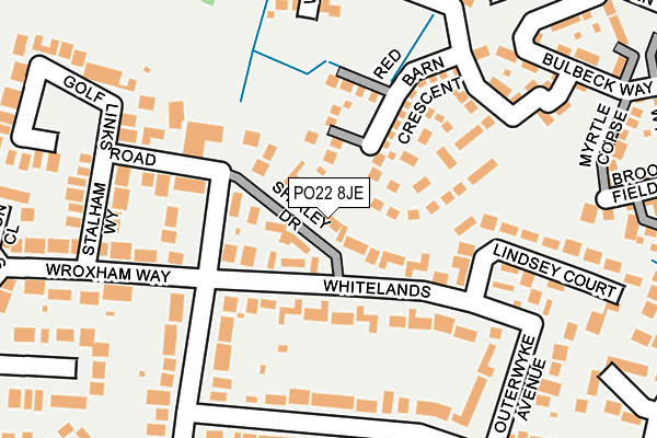 PO22 8JE map - OS OpenMap – Local (Ordnance Survey) PO22 8JE map - OS OpenMap – Local (Ordnance Survey)