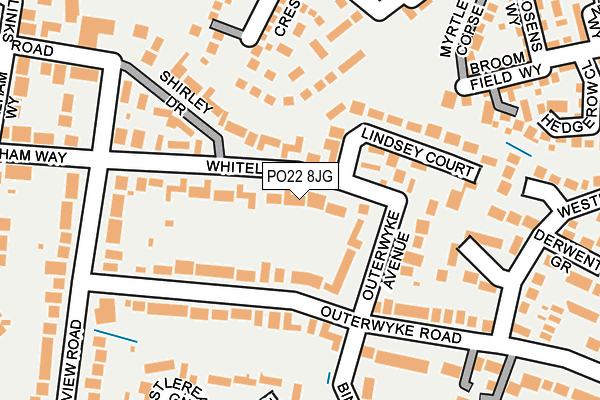 PO22 8JG map - OS OpenMap – Local (Ordnance Survey) PO22 8JG map - OS OpenMap – Local (Ordnance Survey)