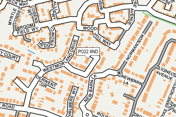 PO22 8ND map - OS OpenMap – Local (Ordnance Survey) PO22 8ND map - OS OpenMap – Local (Ordnance Survey)