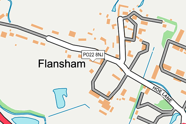 PO22 8NJ map - OS OpenMap – Local (Ordnance Survey) PO22 8NJ map - OS OpenMap – Local (Ordnance Survey)