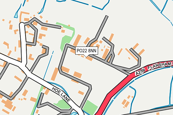 PO22 8NN map - OS OpenMap – Local (Ordnance Survey) PO22 8NN map - OS OpenMap – Local (Ordnance Survey)