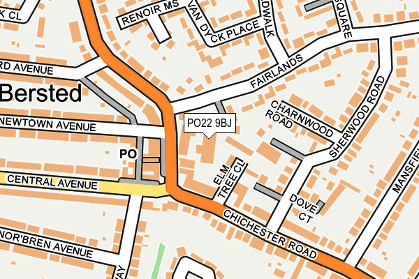 PO22 9BJ map - OS OpenMap – Local (Ordnance Survey) PO22 9BJ map - OS OpenMap – Local (Ordnance Survey)