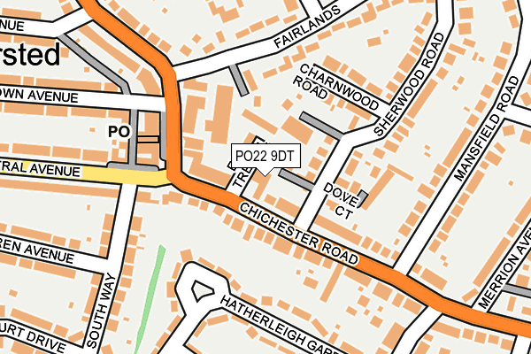 PO22 9DT map - OS OpenMap – Local (Ordnance Survey) PO22 9DT map - OS OpenMap – Local (Ordnance Survey)