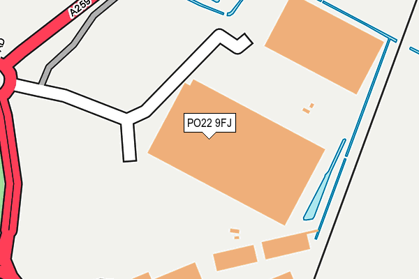 PO22 9FJ map - OS OpenMap – Local (Ordnance Survey) PO22 9FJ map - OS OpenMap – Local (Ordnance Survey)
