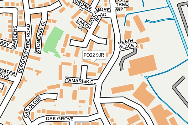 PO22 9JR map - OS OpenMap – Local (Ordnance Survey) PO22 9JR map - OS OpenMap – Local (Ordnance Survey)