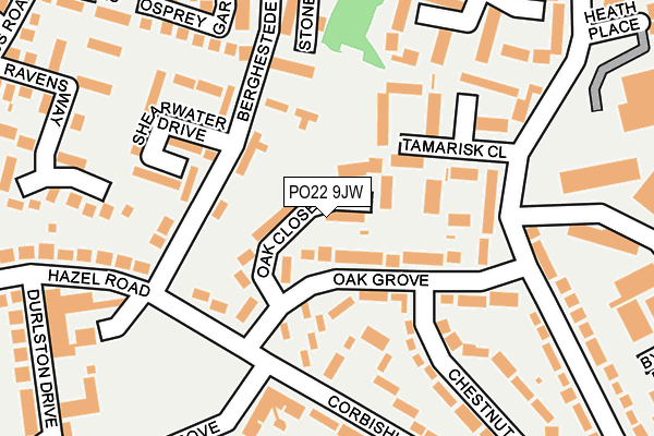 PO22 9JW map - OS OpenMap – Local (Ordnance Survey) PO22 9JW map - OS OpenMap – Local (Ordnance Survey)