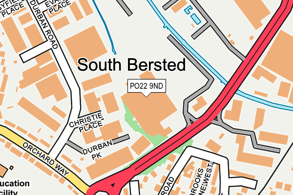 PO22 9ND map - OS OpenMap – Local (Ordnance Survey) PO22 9ND map - OS OpenMap – Local (Ordnance Survey)