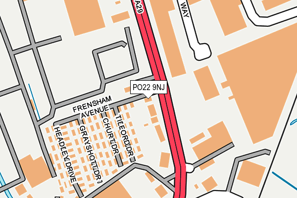 PO22 9NJ map - OS OpenMap – Local (Ordnance Survey) PO22 9NJ map - OS OpenMap – Local (Ordnance Survey)