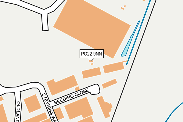 PO22 9NN map - OS OpenMap – Local (Ordnance Survey) PO22 9NN map - OS OpenMap – Local (Ordnance Survey)