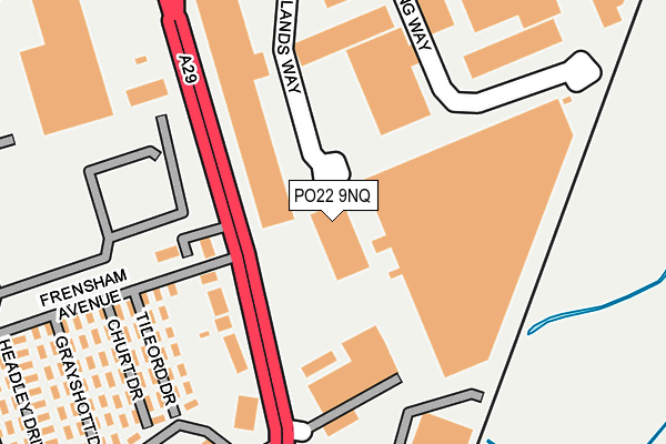 PO22 9NQ map - OS OpenMap – Local (Ordnance Survey) PO22 9NQ map - OS OpenMap – Local (Ordnance Survey)
