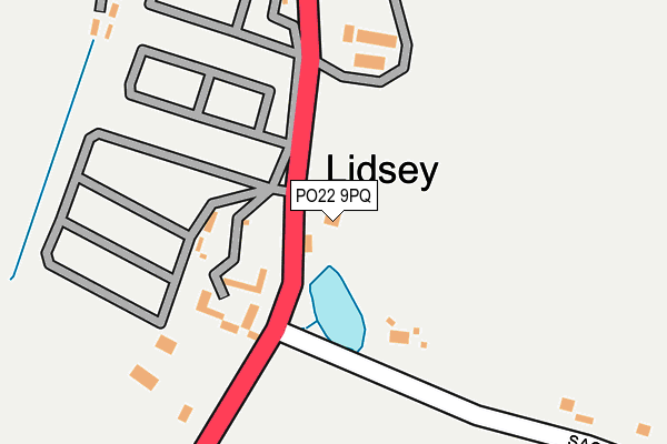 PO22 9PQ map - OS OpenMap – Local (Ordnance Survey) PO22 9PQ map - OS OpenMap – Local (Ordnance Survey)