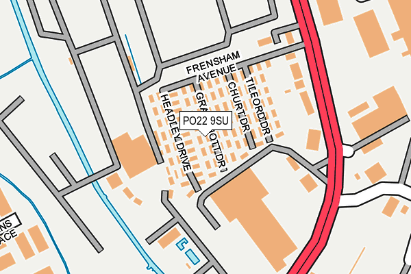 PO22 9SU map - OS OpenMap – Local (Ordnance Survey) PO22 9SU map - OS OpenMap – Local (Ordnance Survey)