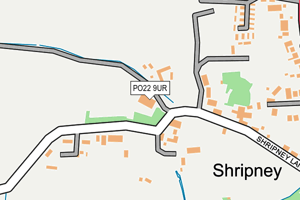 PO22 9UR map - OS OpenMap – Local (Ordnance Survey) PO22 9UR map - OS OpenMap – Local (Ordnance Survey)