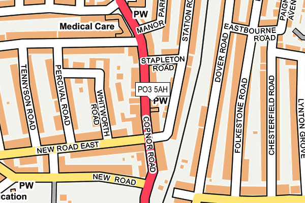 PO3 5AH map - OS OpenMap – Local (Ordnance Survey) PO3 5AH map - OS OpenMap – Local (Ordnance Survey)