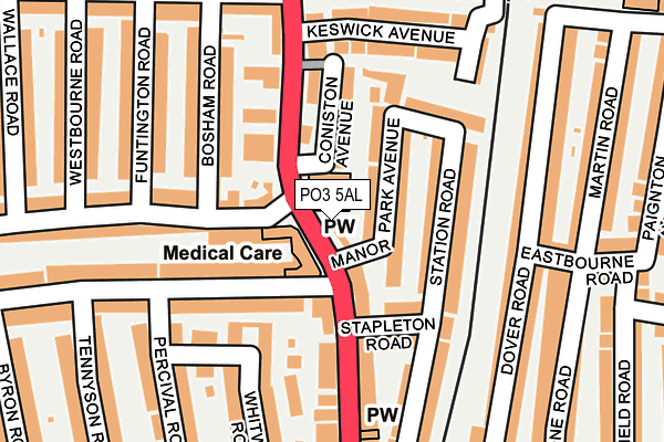 PO3 5AL map - OS OpenMap – Local (Ordnance Survey) PO3 5AL map - OS OpenMap – Local (Ordnance Survey)
