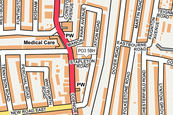 PO3 5BH map - OS OpenMap – Local (Ordnance Survey) PO3 5BH map - OS OpenMap – Local (Ordnance Survey)