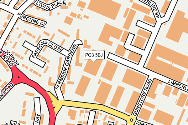 PO3 5BJ map - OS OpenMap – Local (Ordnance Survey) PO3 5BJ map - OS OpenMap – Local (Ordnance Survey)