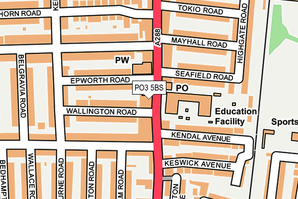 PO3 5BS map - OS OpenMap – Local (Ordnance Survey) PO3 5BS map - OS OpenMap – Local (Ordnance Survey)
