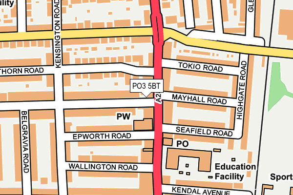 PO3 5BT map - OS OpenMap – Local (Ordnance Survey) PO3 5BT map - OS OpenMap – Local (Ordnance Survey)