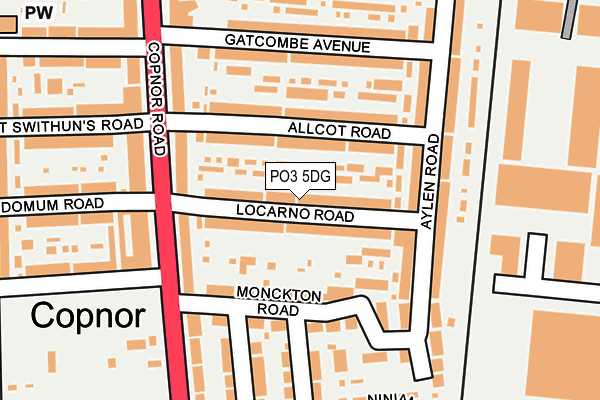 PO3 5DG map - OS OpenMap – Local (Ordnance Survey)