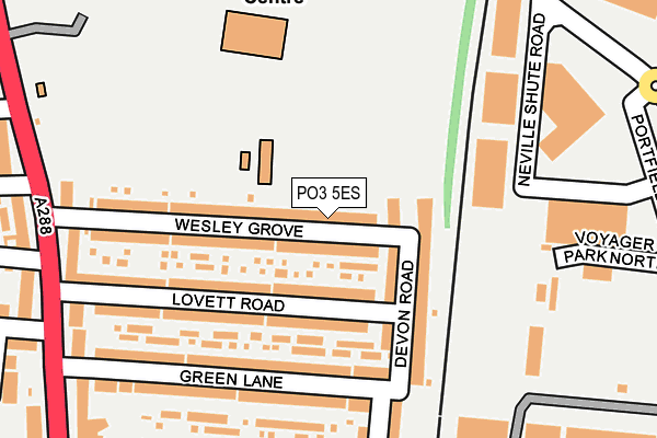 PO3 5ES map - OS OpenMap – Local (Ordnance Survey) PO3 5ES map - OS OpenMap – Local (Ordnance Survey)