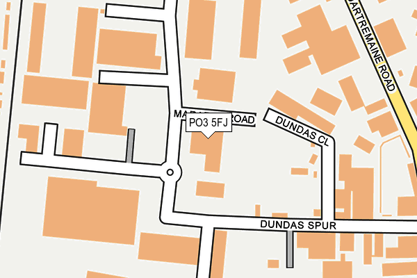 PO3 5FJ map - OS OpenMap – Local (Ordnance Survey) PO3 5FJ map - OS OpenMap – Local (Ordnance Survey)
