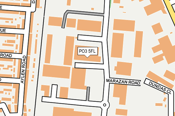 PO3 5FL map - OS OpenMap – Local (Ordnance Survey) PO3 5FL map - OS OpenMap – Local (Ordnance Survey)