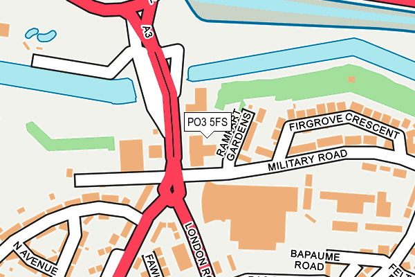 PO3 5FS map - OS OpenMap – Local (Ordnance Survey) PO3 5FS map - OS OpenMap – Local (Ordnance Survey)