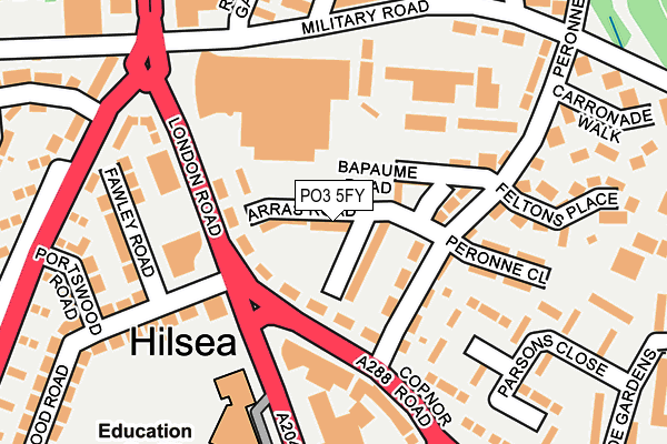 PO3 5FY map - OS OpenMap – Local (Ordnance Survey) PO3 5FY map - OS OpenMap – Local (Ordnance Survey)