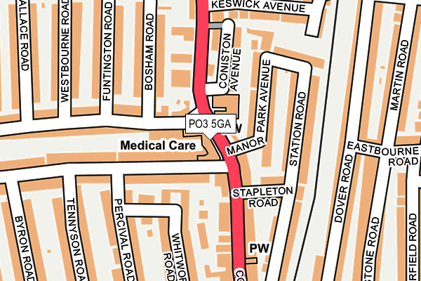 PO3 5GA map - OS OpenMap – Local (Ordnance Survey) PO3 5GA map - OS OpenMap – Local (Ordnance Survey)