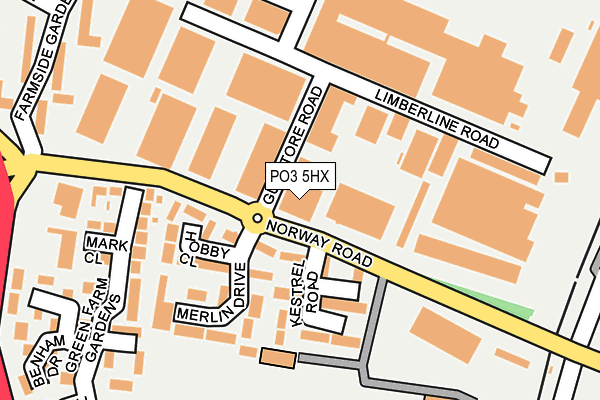 PO3 5HX map - OS OpenMap – Local (Ordnance Survey) PO3 5HX map - OS OpenMap – Local (Ordnance Survey)