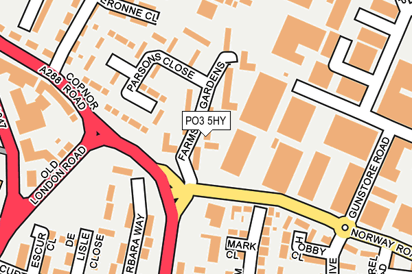 PO3 5HY map - OS OpenMap – Local (Ordnance Survey) PO3 5HY map - OS OpenMap – Local (Ordnance Survey)