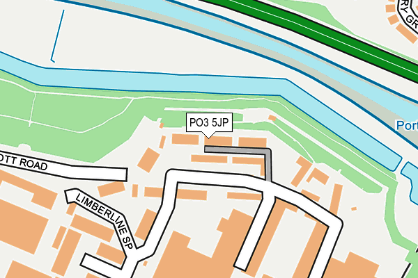 PO3 5JP map - OS OpenMap – Local (Ordnance Survey) PO3 5JP map - OS OpenMap – Local (Ordnance Survey)