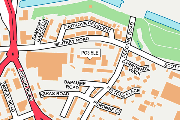 PO3 5LE map - OS OpenMap – Local (Ordnance Survey) PO3 5LE map - OS OpenMap – Local (Ordnance Survey)