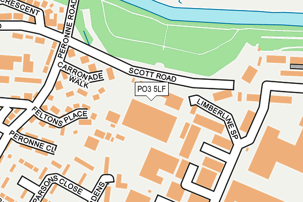 PO3 5LF map - OS OpenMap – Local (Ordnance Survey) PO3 5LF map - OS OpenMap – Local (Ordnance Survey)