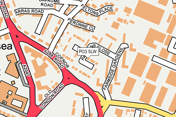 PO3 5LW map - OS OpenMap – Local (Ordnance Survey) PO3 5LW map - OS OpenMap – Local (Ordnance Survey)