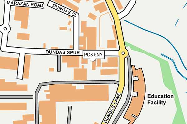 PO3 5NY map - OS OpenMap – Local (Ordnance Survey) PO3 5NY map - OS OpenMap – Local (Ordnance Survey)
