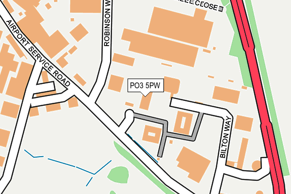 PO3 5PW map - OS OpenMap – Local (Ordnance Survey) PO3 5PW map - OS OpenMap – Local (Ordnance Survey)