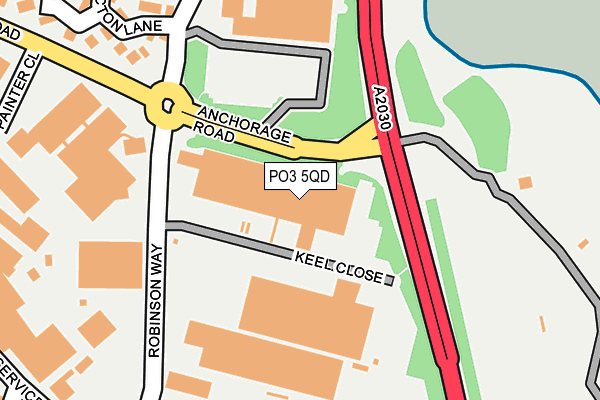 PO3 5QD map - OS OpenMap – Local (Ordnance Survey) PO3 5QD map - OS OpenMap – Local (Ordnance Survey)