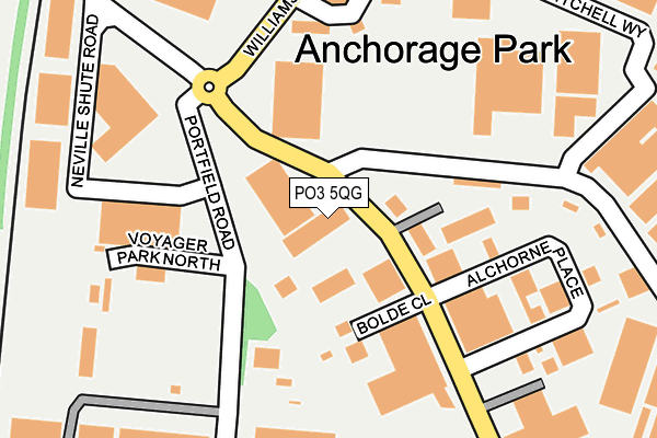 PO3 5QG map - OS OpenMap – Local (Ordnance Survey) PO3 5QG map - OS OpenMap – Local (Ordnance Survey)