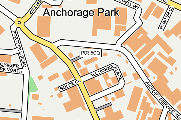 PO3 5QQ map - OS OpenMap – Local (Ordnance Survey)